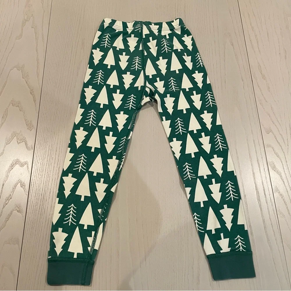 Hanna Andersson Holiday HannaJams Long John Pajama Set (Winter Green) Size 110 5